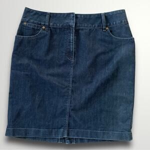DANA BUCHMAN VINTAGE WESTERN BOHO DENIM MINI SKIRT MEDIUM BLUE  LARGE 12